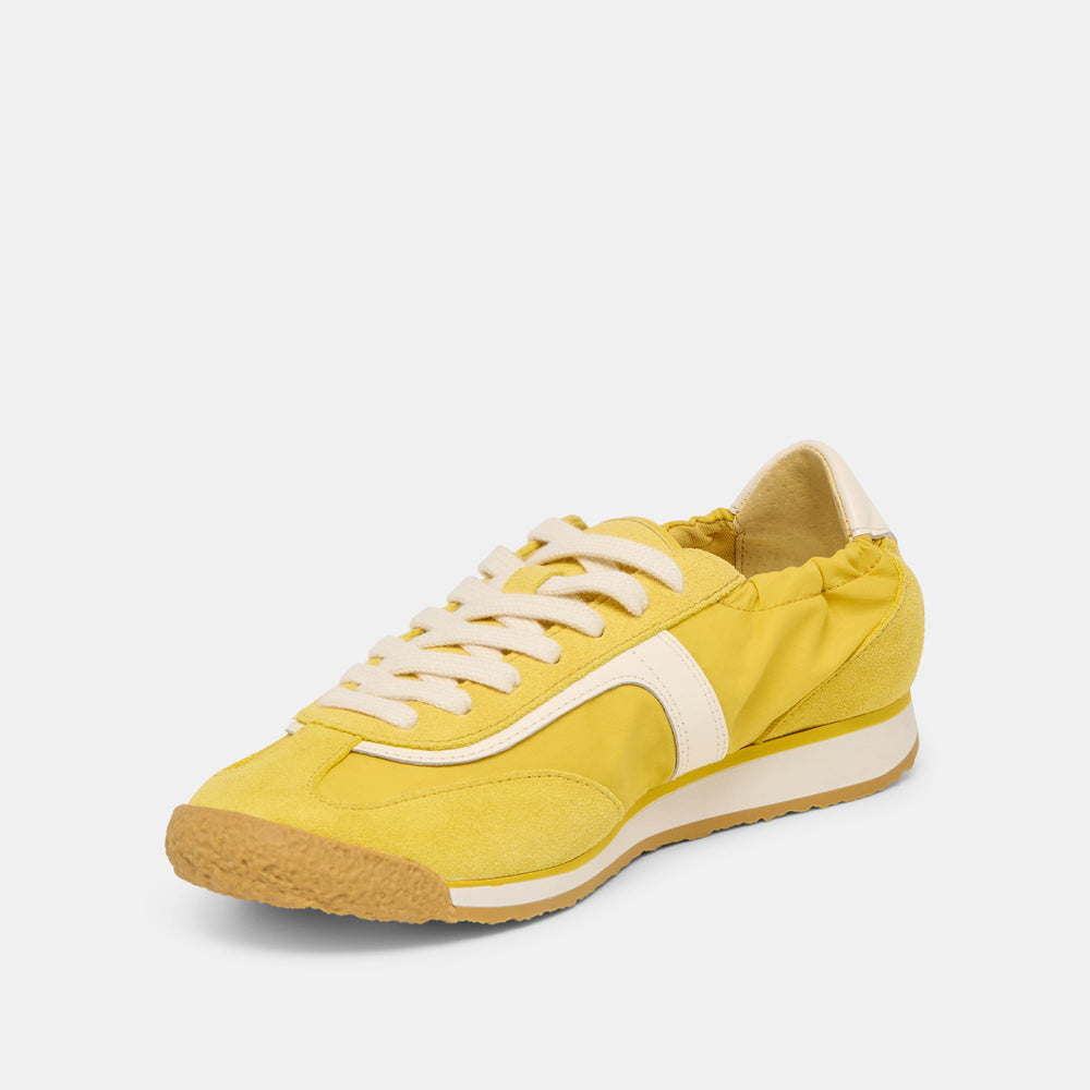 Sariya Yellow Nylon Sneakers / Dolce Vita