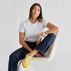 Sariya Yellow Nylon Sneakers / Dolce Vita