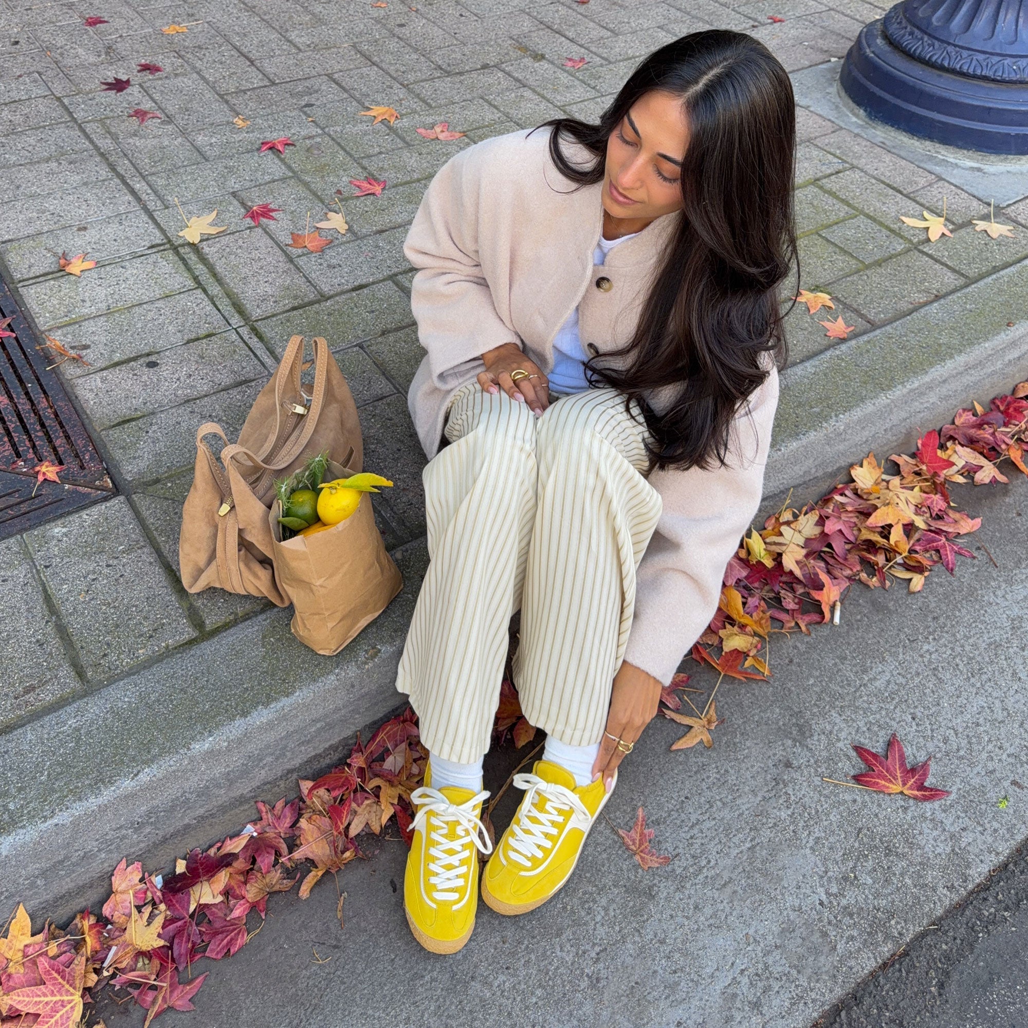 Sariya Yellow Nylon Sneakers / Dolce Vita