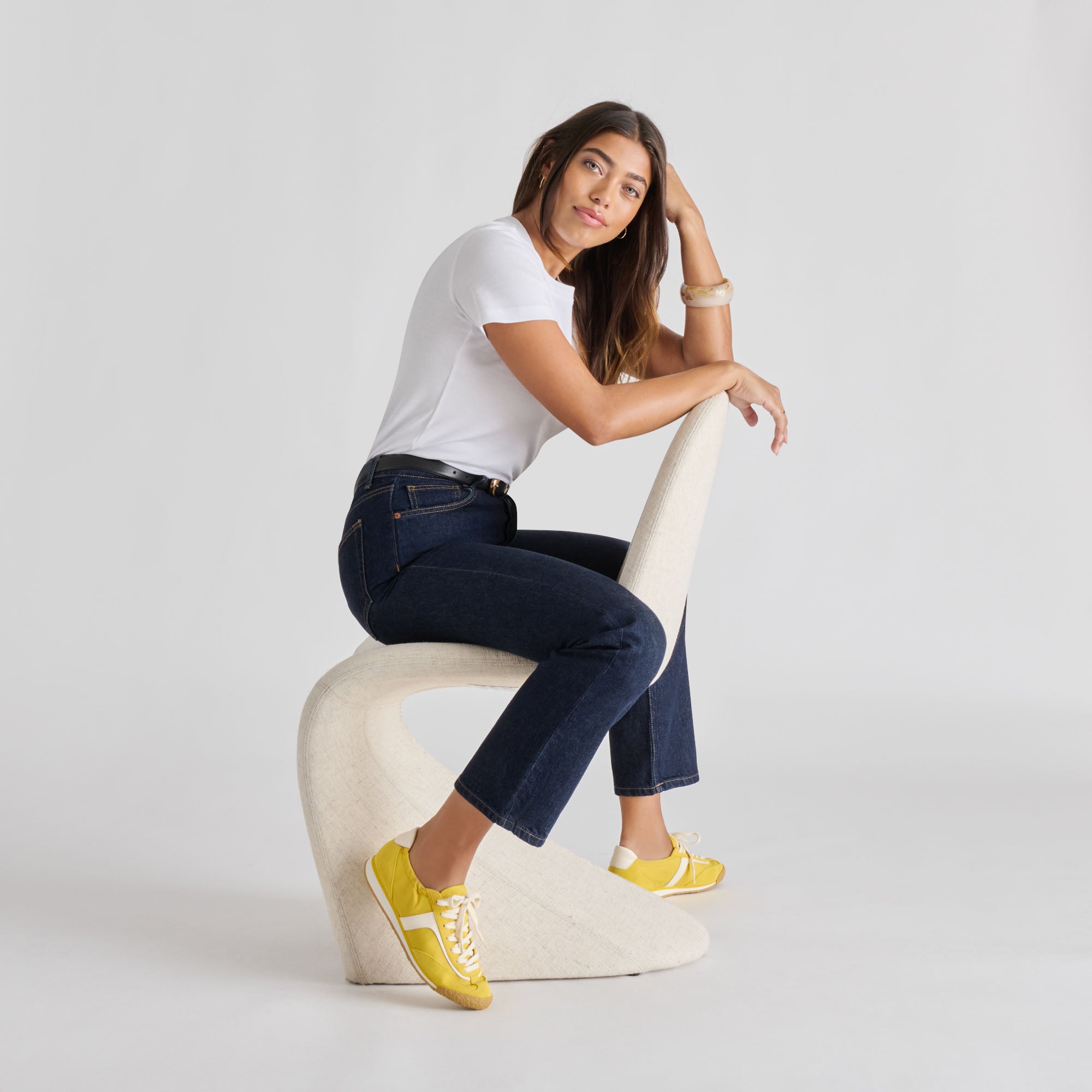 Sariya Yellow Nylon Sneakers / Dolce Vita