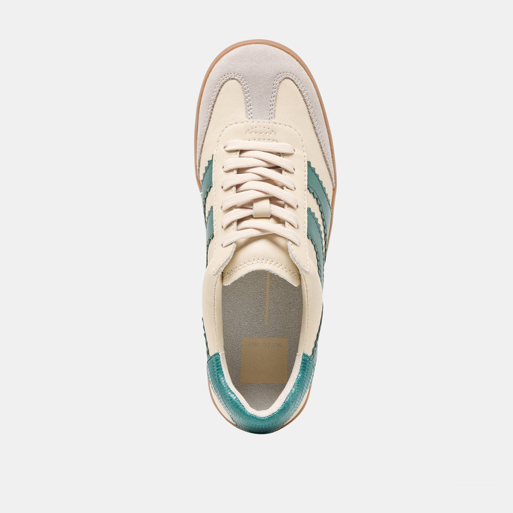 Merit White Green Leather Sneakers / Dolce Vita
