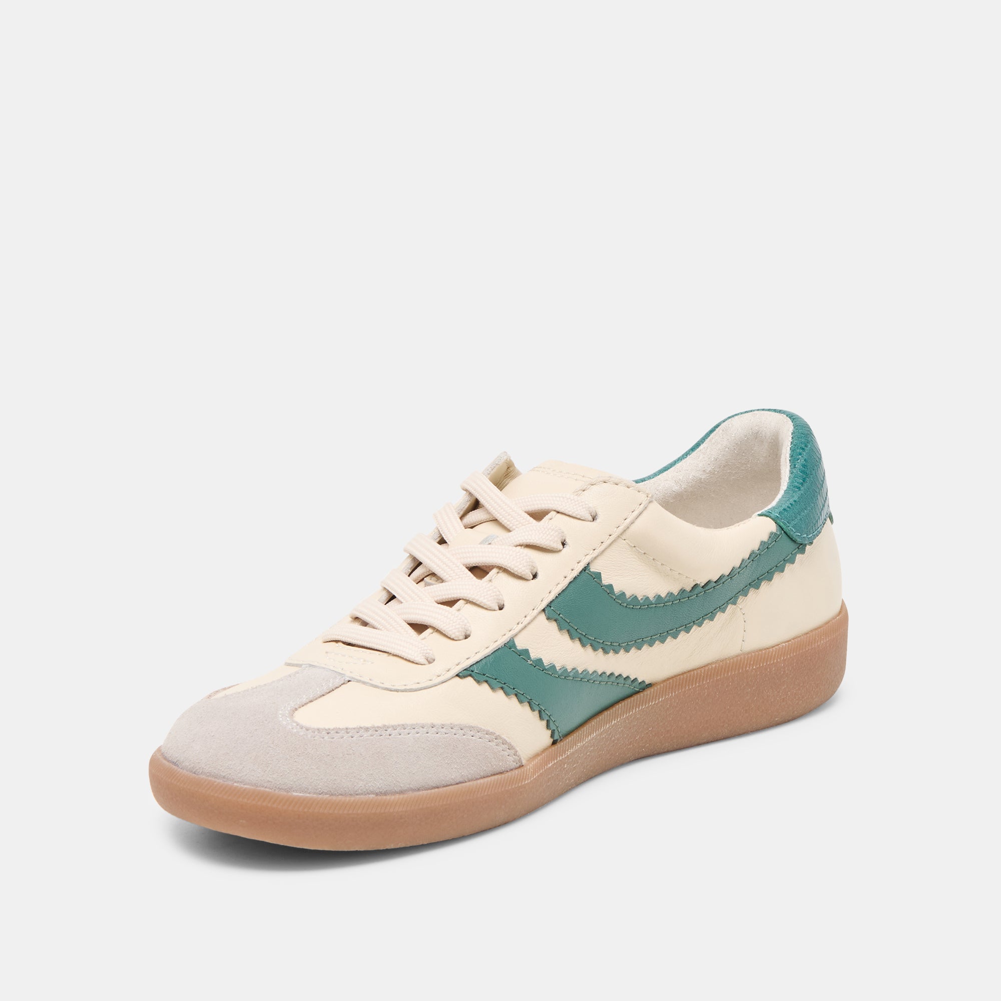 Merit White Green Leather Sneakers / Dolce Vita
