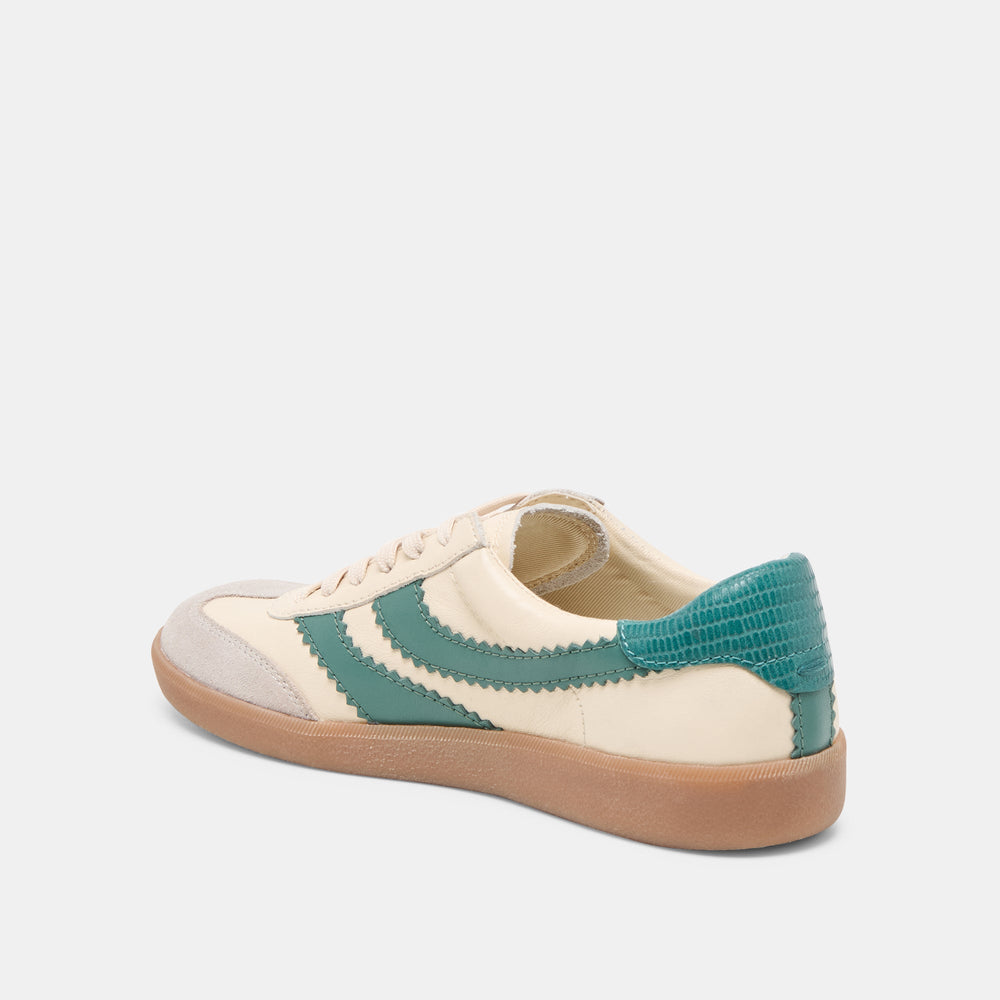 Merit White Green Leather Sneakers / Dolce Vita