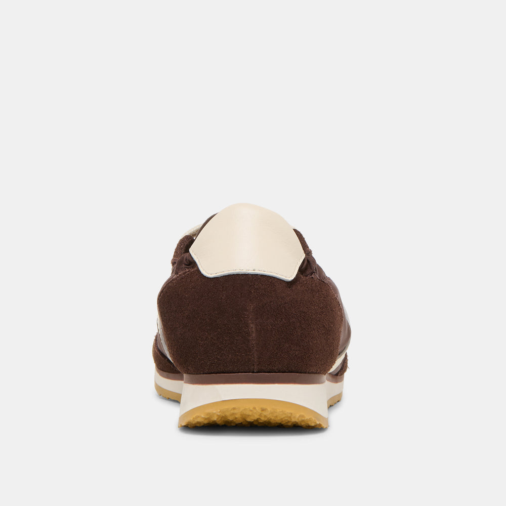 Sariya Dk Brown Nylon Sneakers / Dolce Vita
