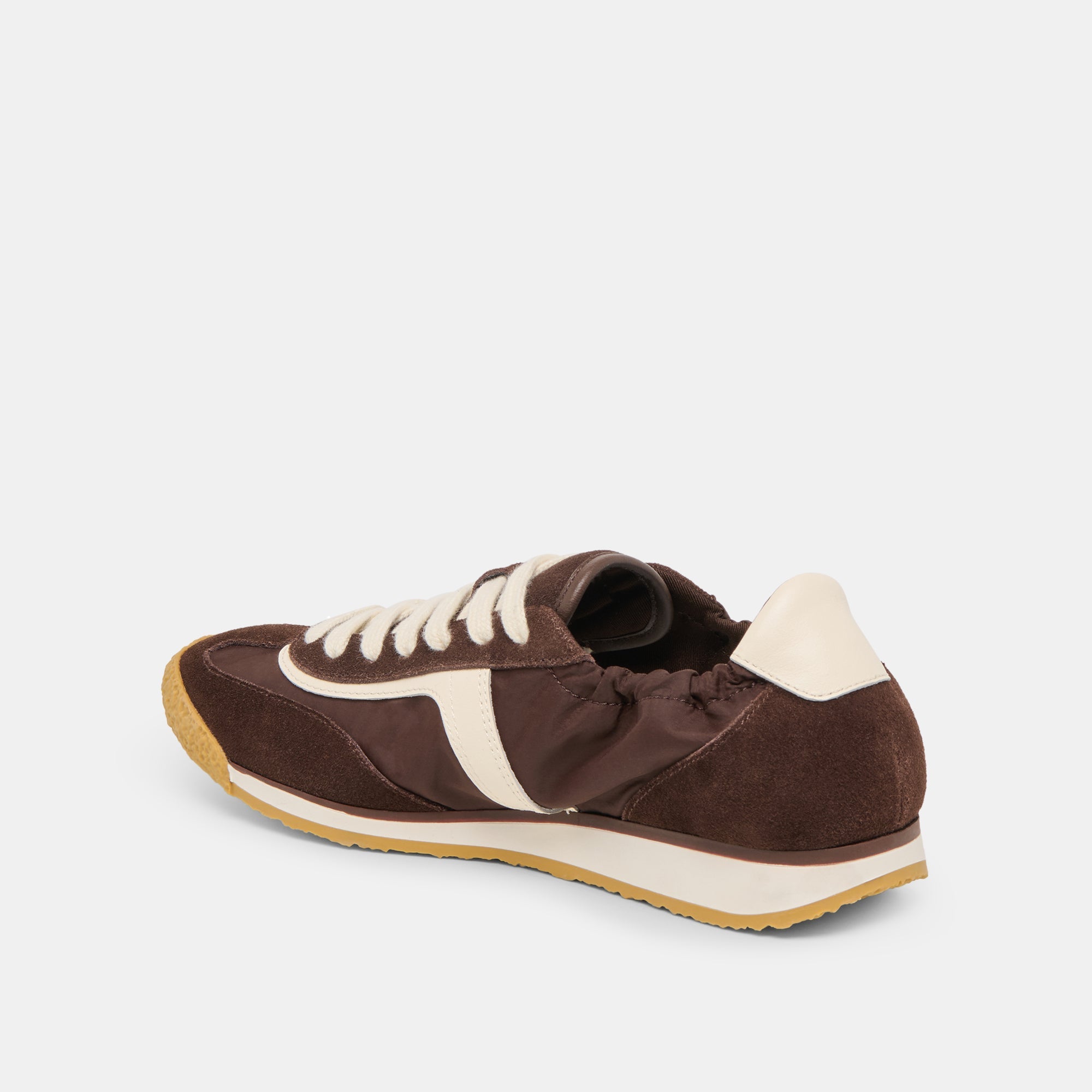 Sariya Dk Brown Nylon Sneakers / Dolce Vita