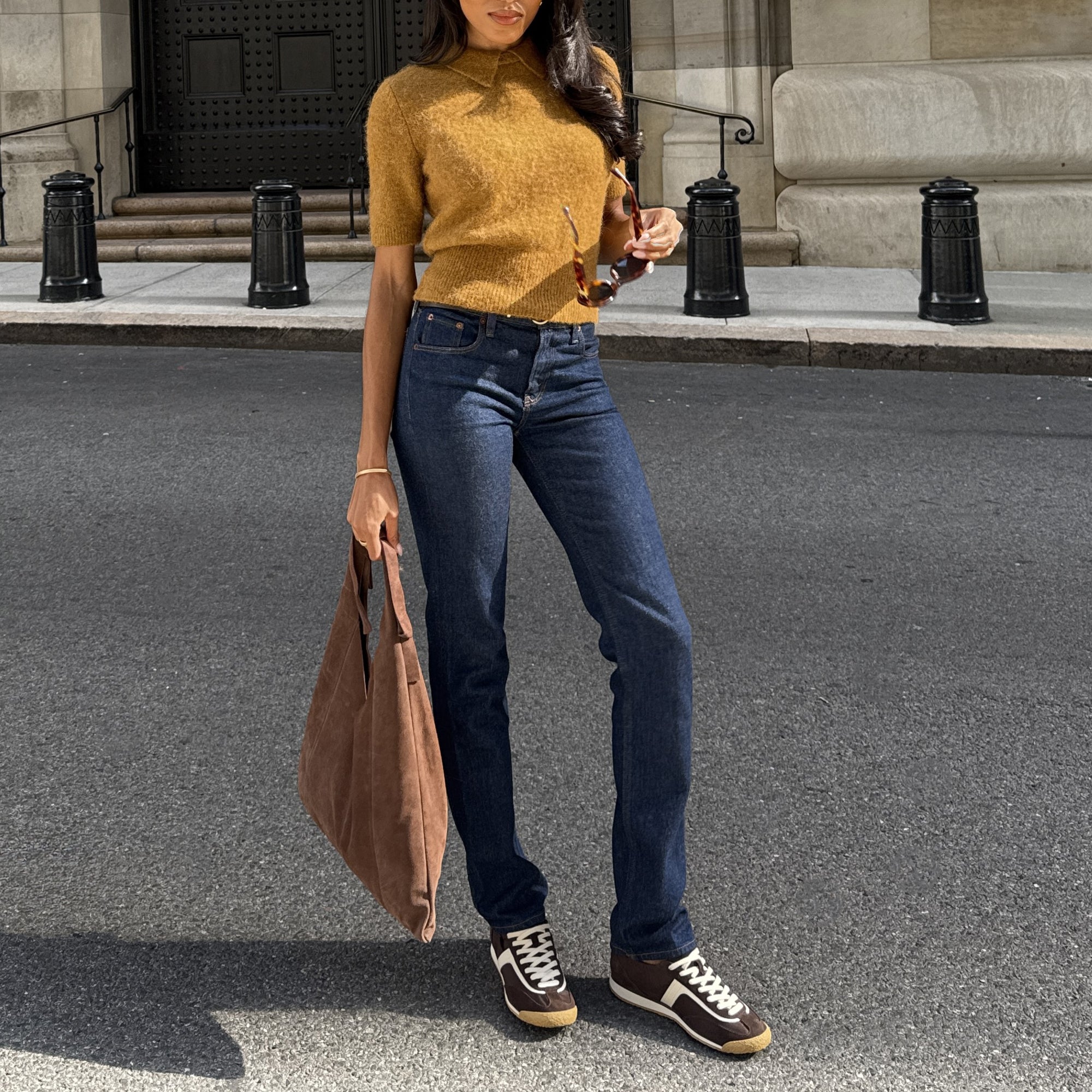 Sariya Dk Brown Nylon Sneakers / Dolce Vita