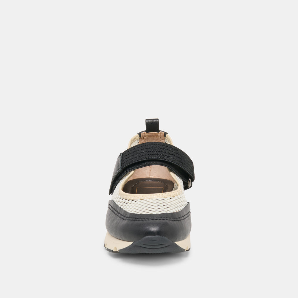 Seline White Black Mesh Sneakers / Dolce Vita