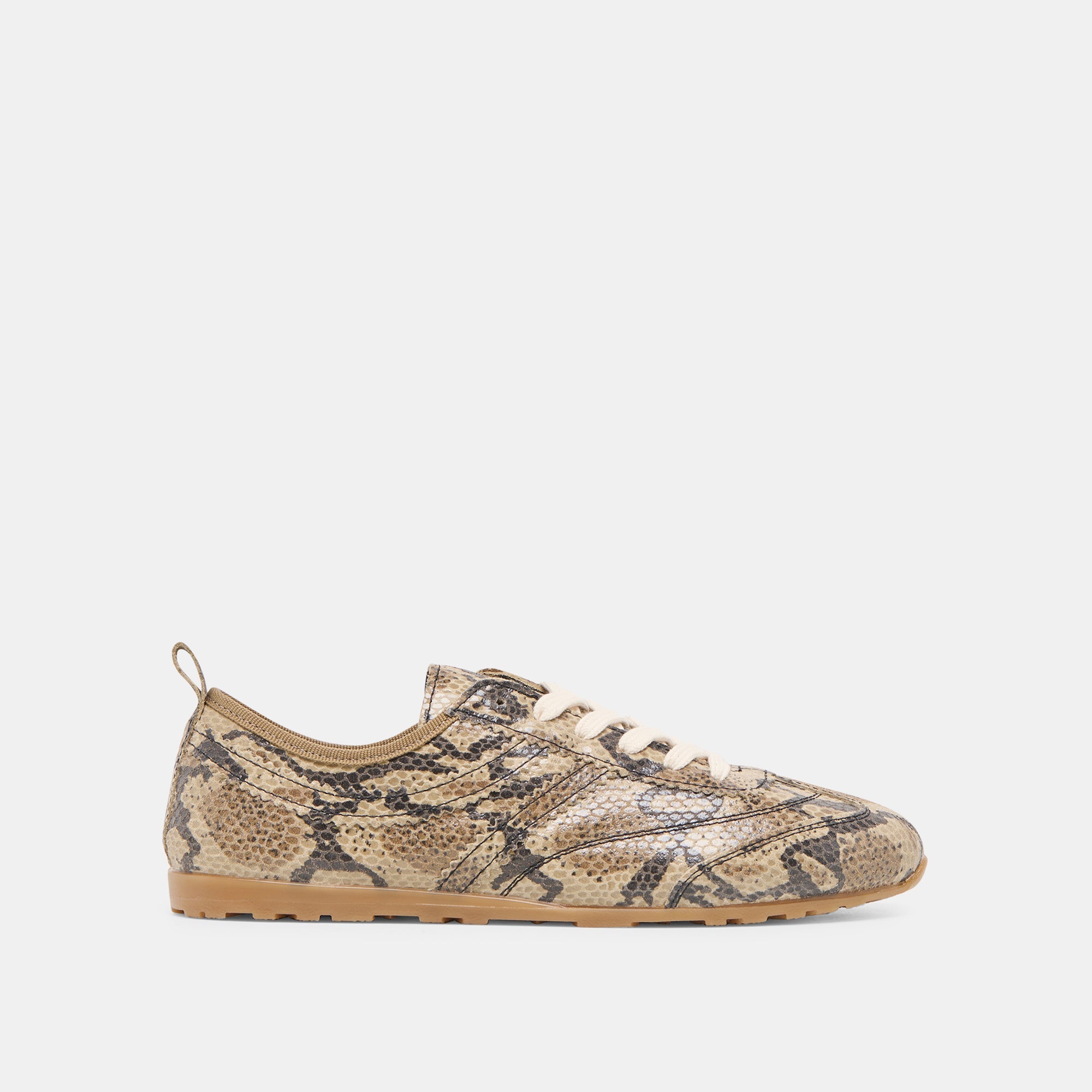 Viper Snake Print Embossed Leather Sneakers / Dolce Vita