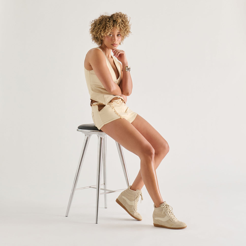 Issac Oatmeal Suede Sneakers / Dolce Vita