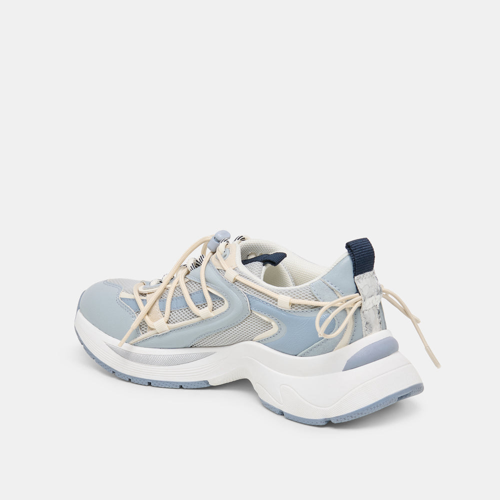 Selmar Blue Multi Leather Sneakers / Dolce Vita