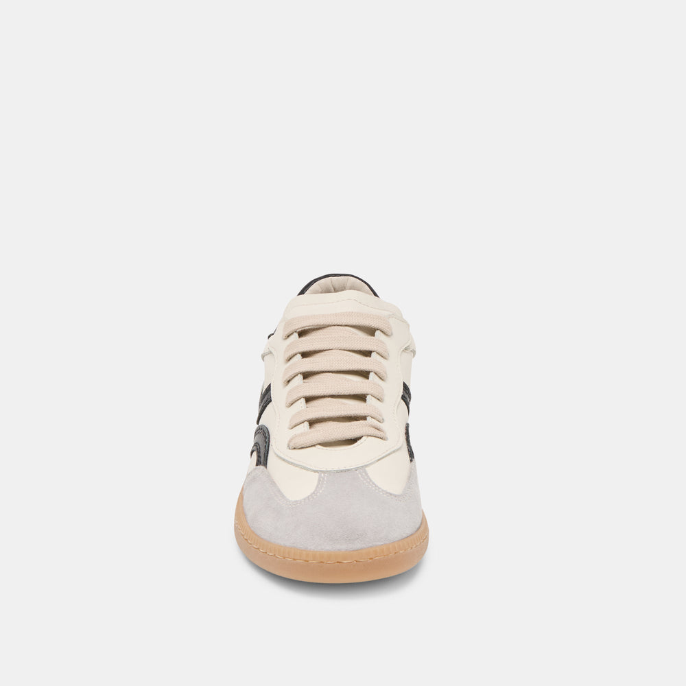Rebel White Black Leather Sneakers / Dolce Vita