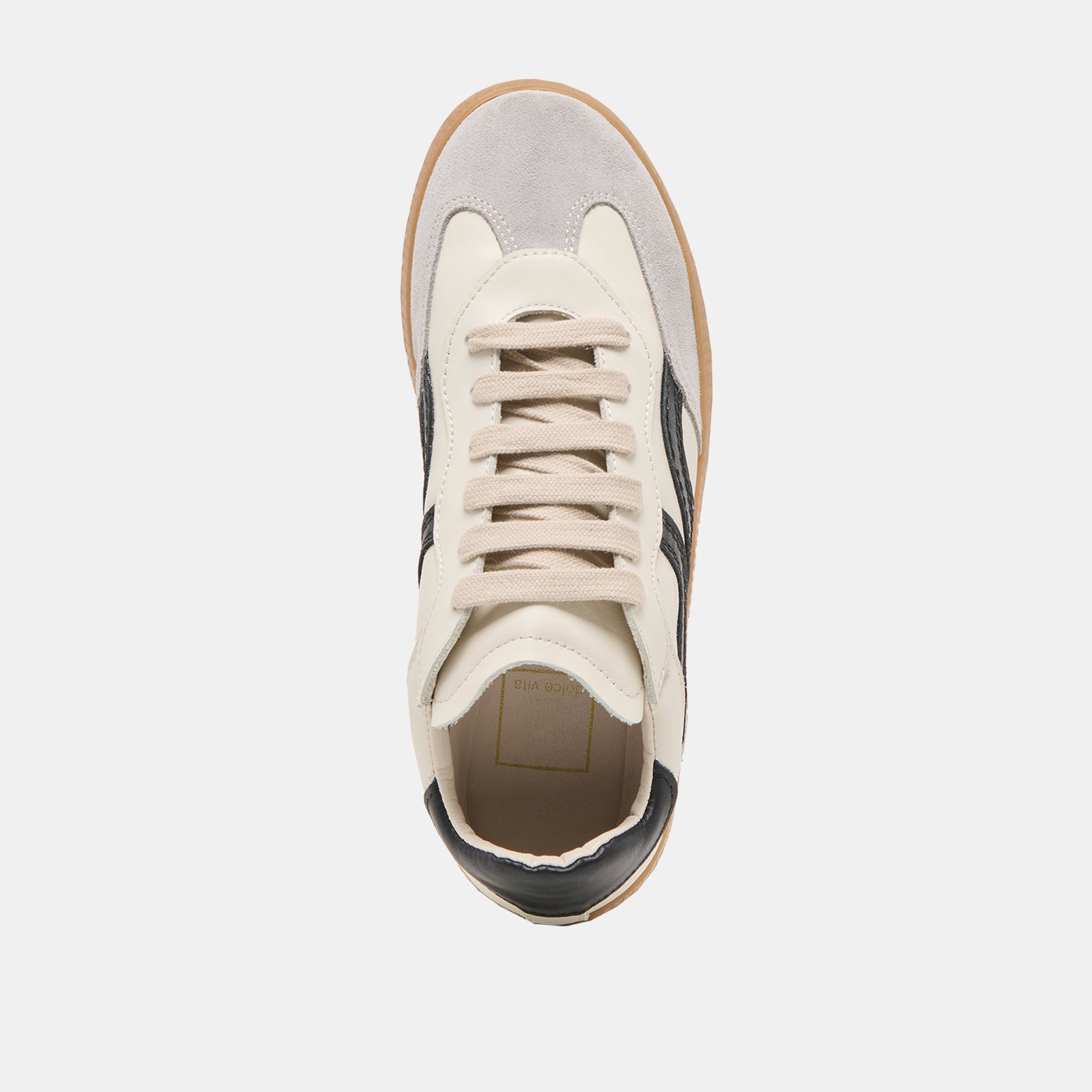 Rebel White Black Leather Sneakers / Dolce Vita