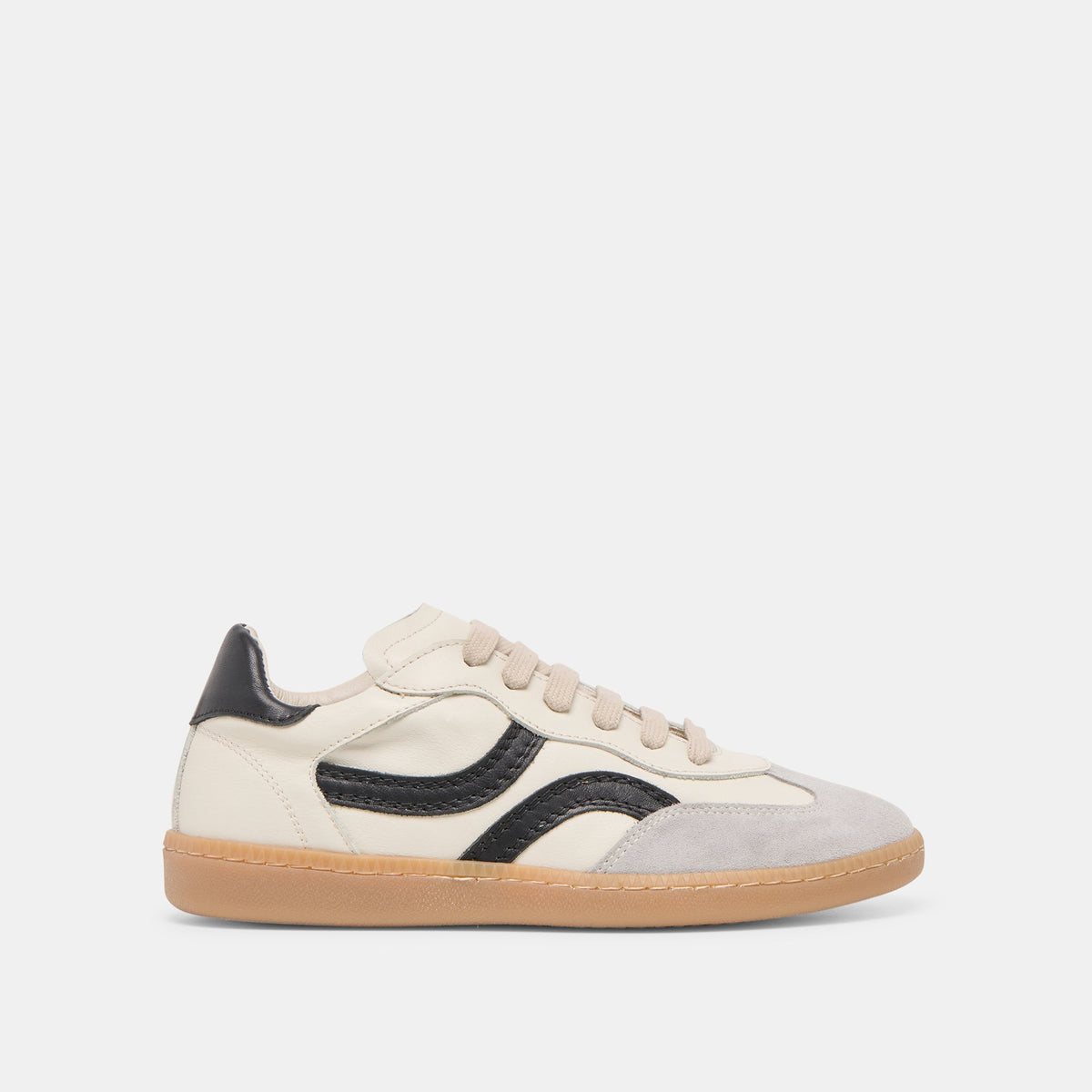 Rebel White Black Leather Sneakers / Dolce Vita
