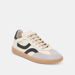 Rebel White Black Leather Sneakers / Dolce Vita