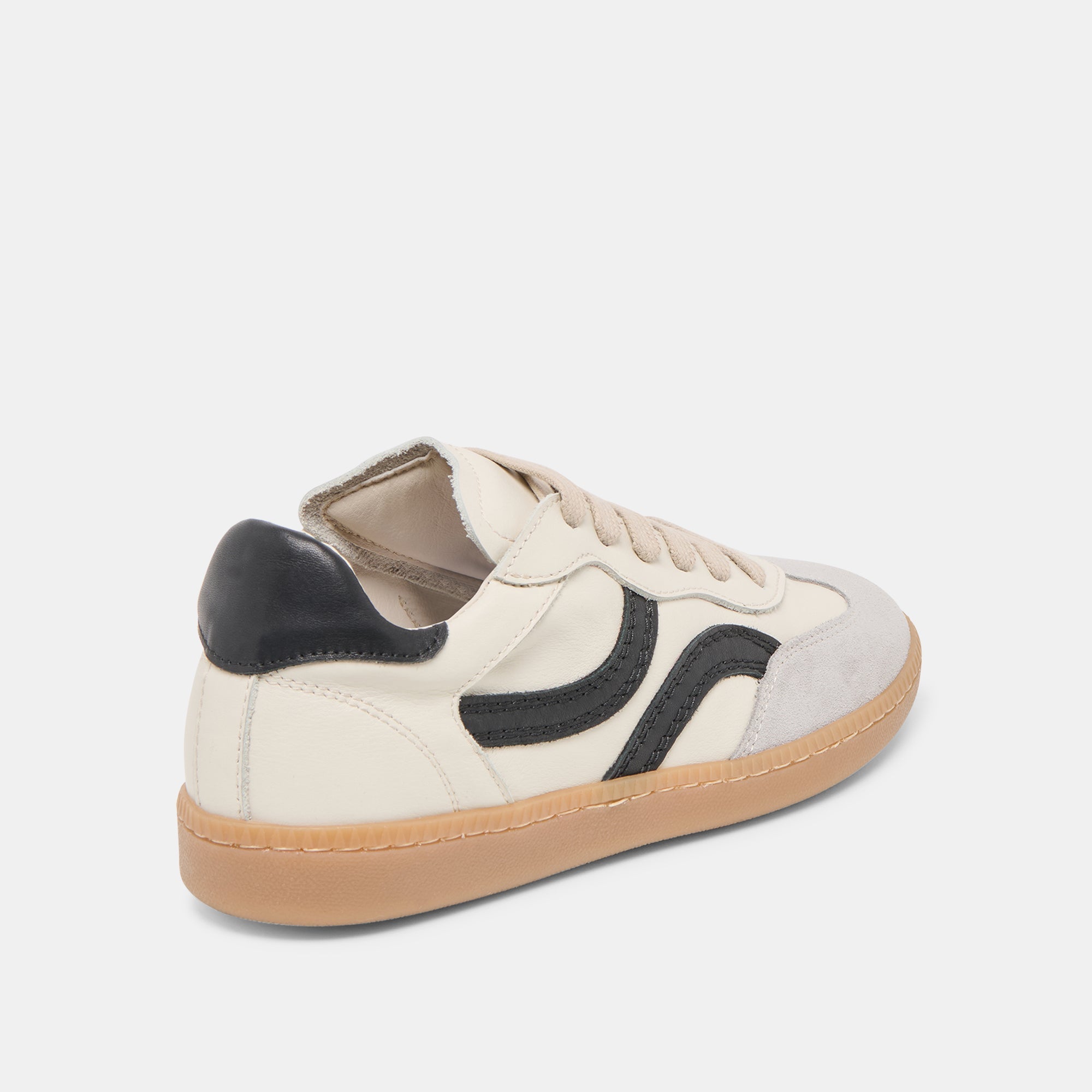 Rebel White Black Leather Sneakers / Dolce Vita
