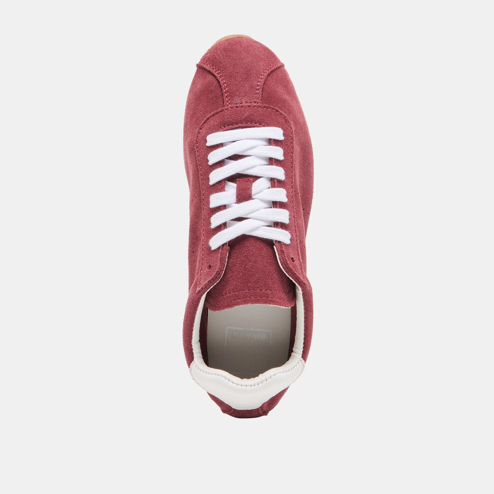Serina Burgundy Suede Sneakers / Dolce Vita