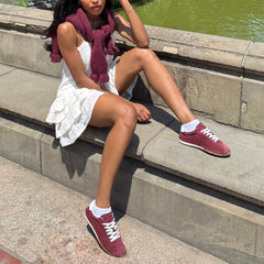 Serina Burgundy Suede Sneakers / Dolce Vita
