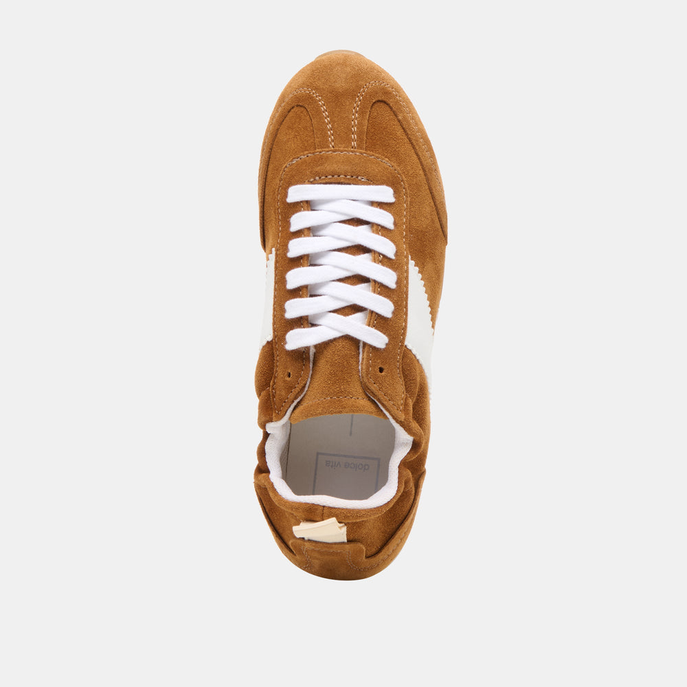 Shyla Cognac Suede Sneakers / Dolce Vita