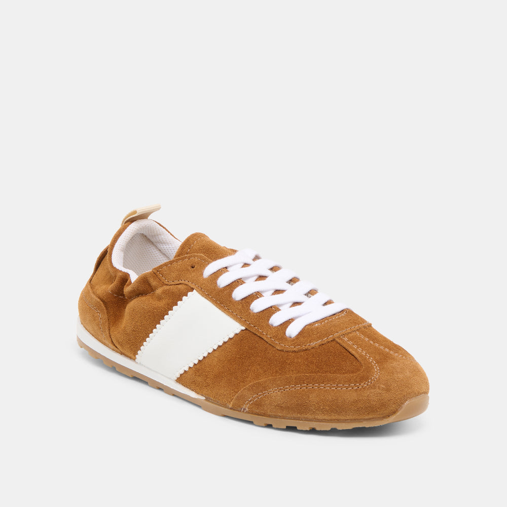 Shyla Cognac Suede Sneakers / Dolce Vita