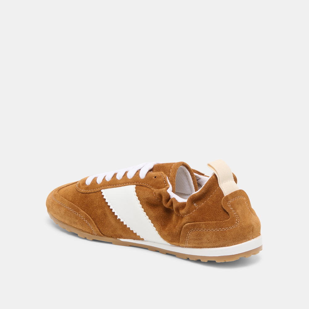 Shyla Cognac Suede Sneakers / Dolce Vita