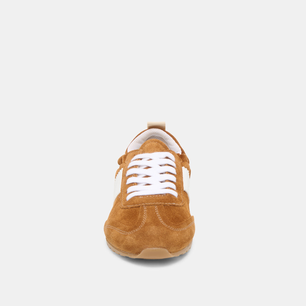 Shyla Cognac Suede Sneakers / Dolce Vita