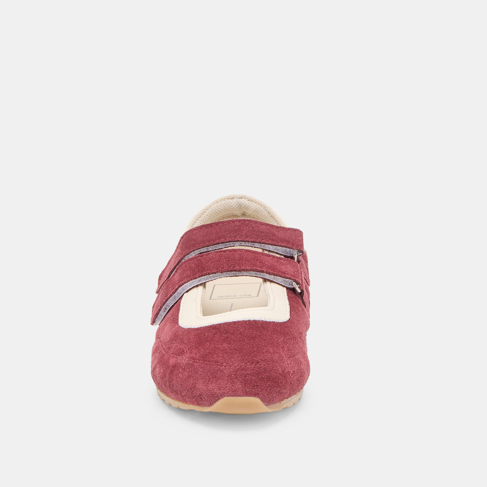Swan Burgundy Suede Sneakers / Dolce Vita
