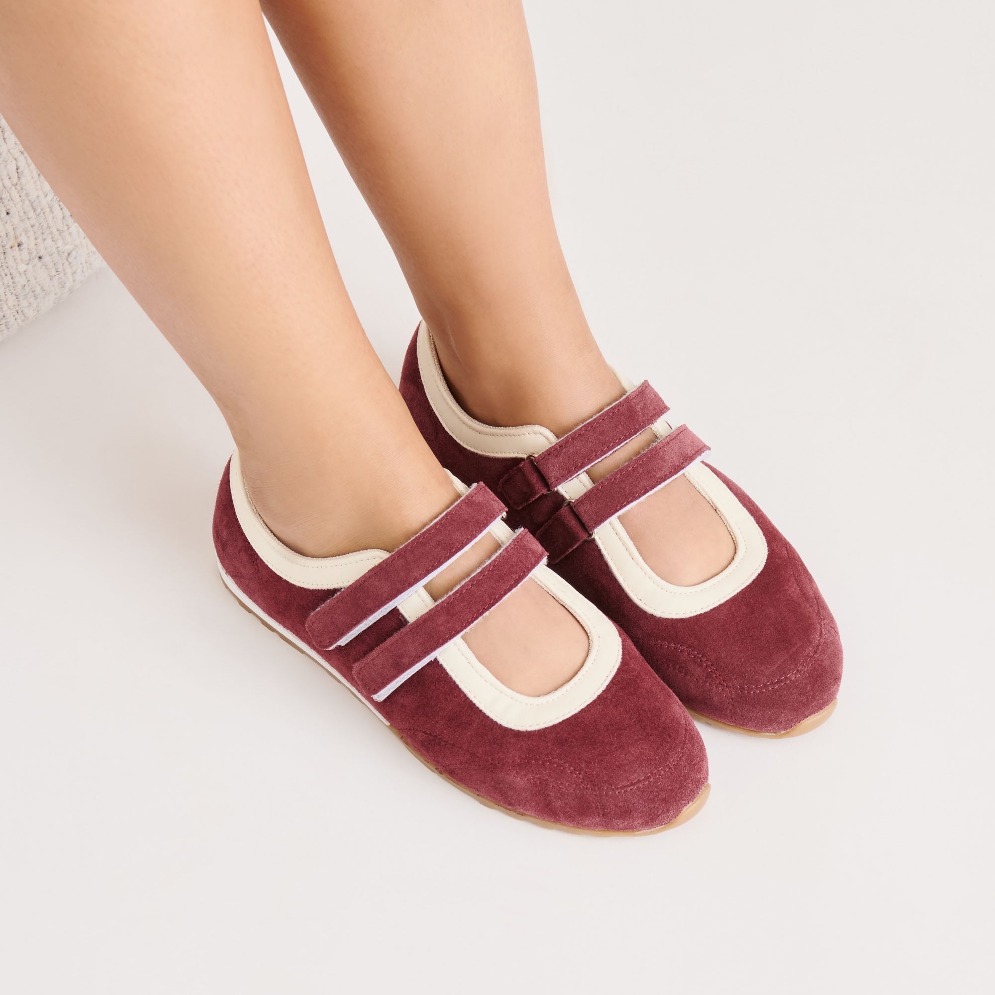 Swan Burgundy Suede Sneakers / Dolce Vita