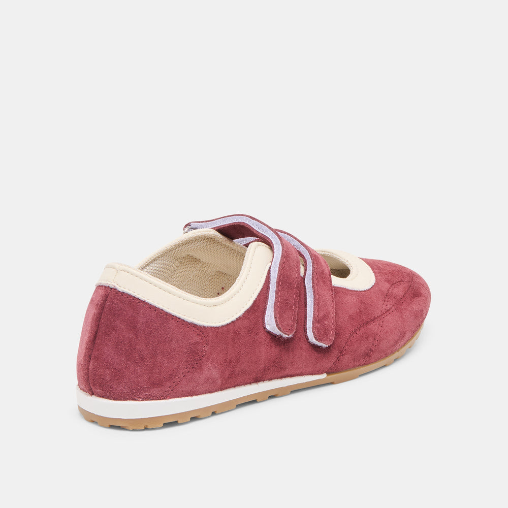 Swan Burgundy Suede Sneakers / Dolce Vita