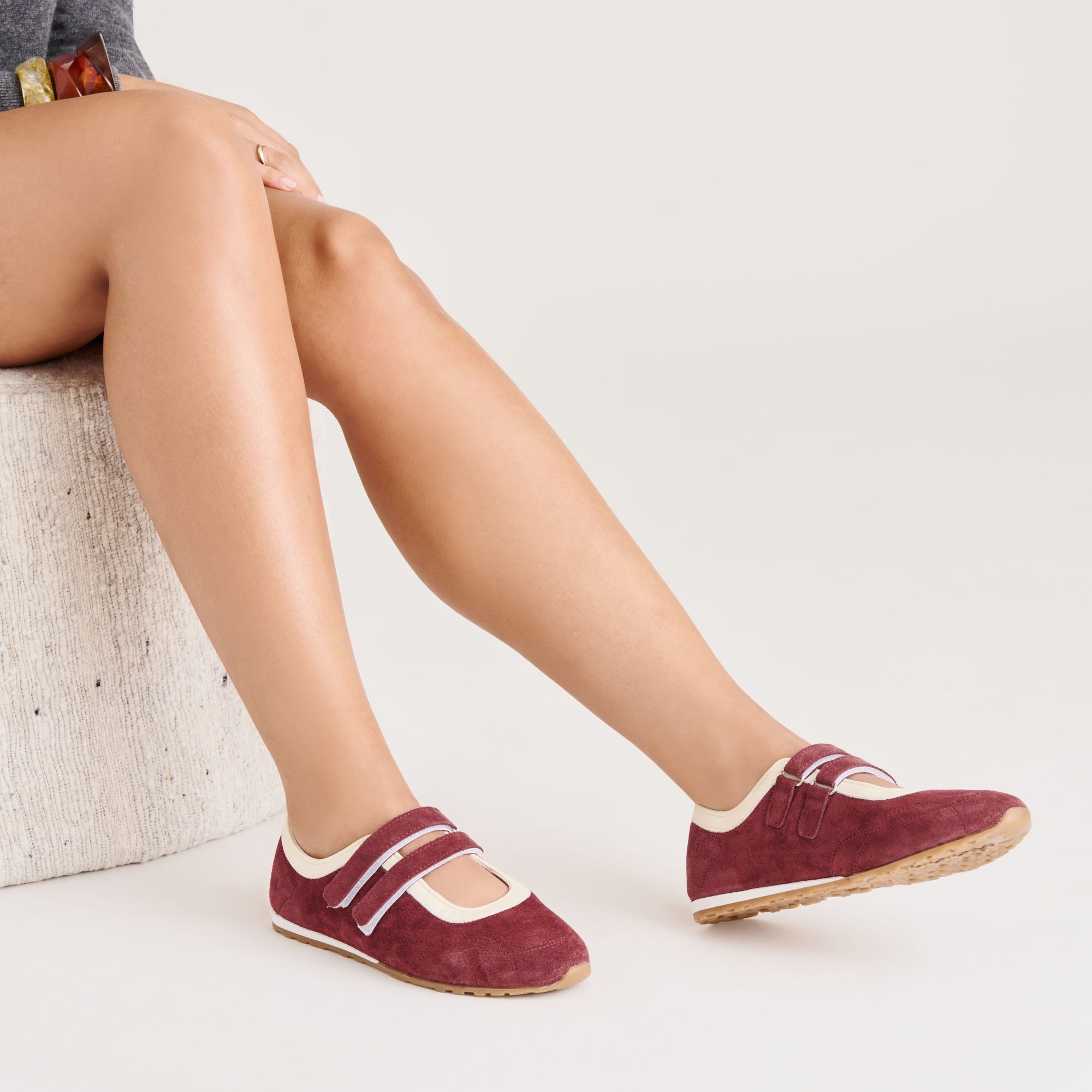 Swan Burgundy Suede Sneakers / Dolce Vita