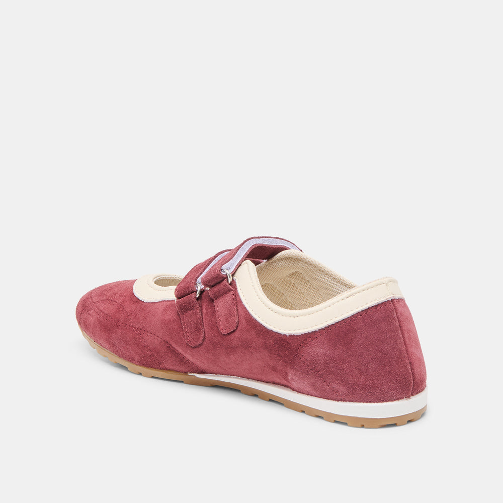 Swan Burgundy Suede Sneakers / Dolce Vita