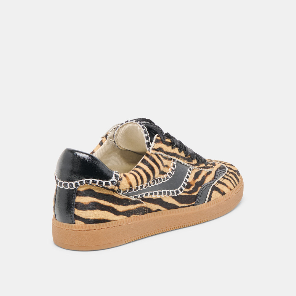 Notice Stitch Tiger Calf Hair Sneakers / Dolce Vita