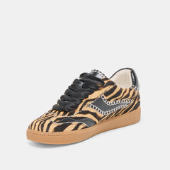 Notice Stitch Tiger Calf Hair Sneakers / Dolce Vita