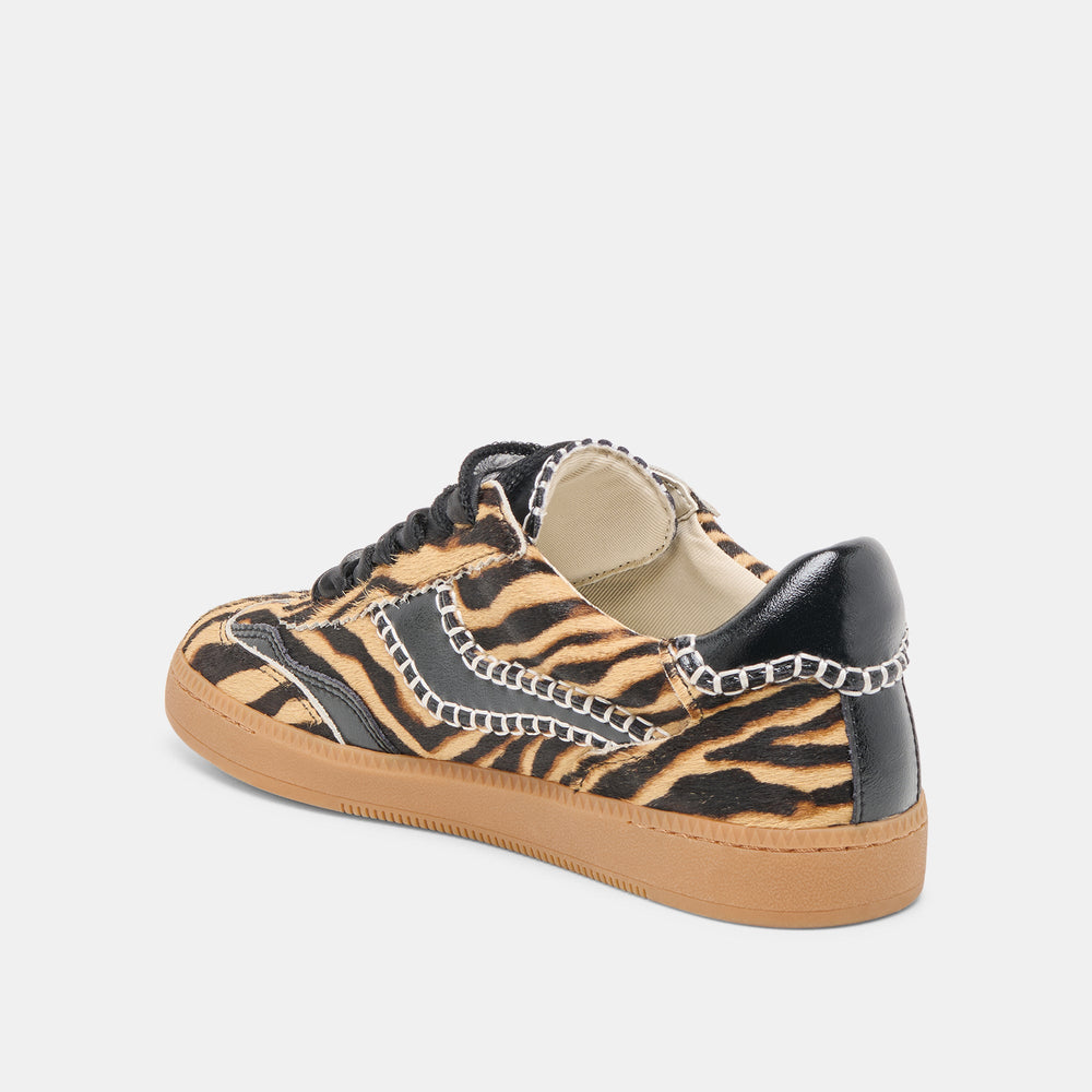 Notice Stitch Tiger Calf Hair Sneakers / Dolce Vita