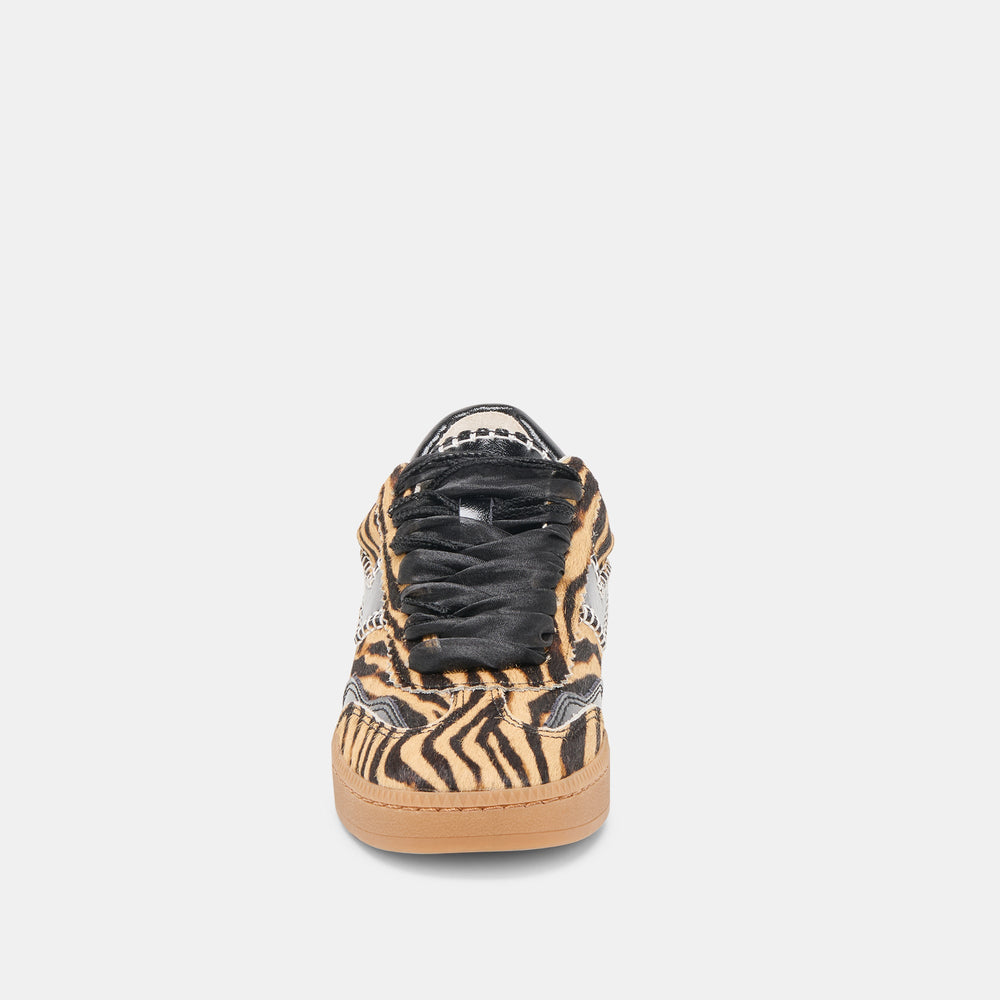 Notice Stitch Tiger Calf Hair Sneakers / Dolce Vita