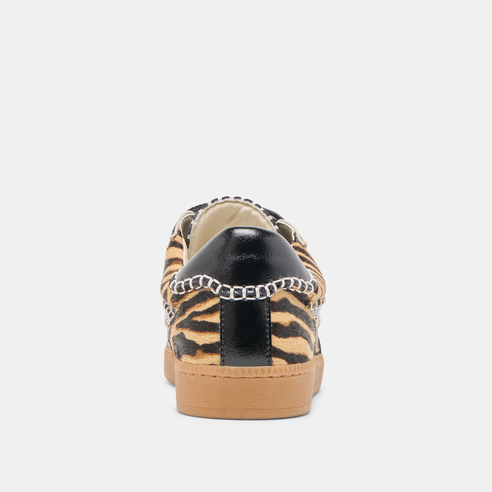 Notice Stitch Tiger Calf Hair Sneakers / Dolce Vita