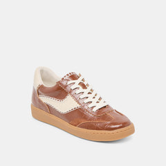 NOTICE STITCH SNEAKERS COGNAC CROCO EMBOSSED LEATHER
 – Dolce Vita / Dolce Vita