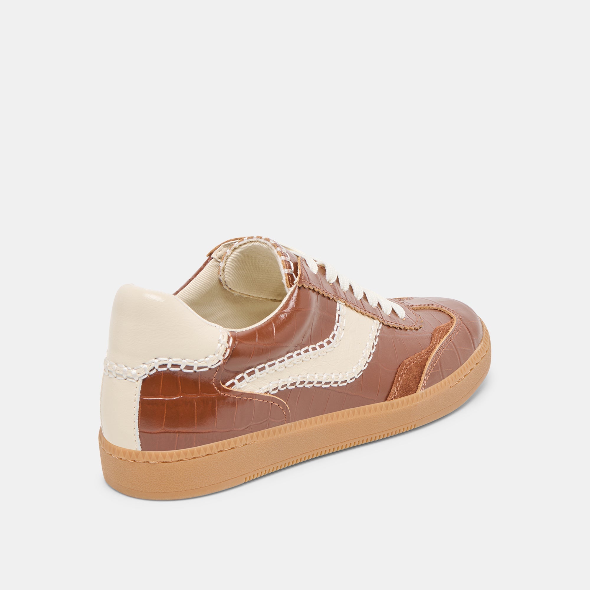 NOTICE STITCH SNEAKERS COGNAC CROCO EMBOSSED LEATHER
 – Dolce Vita / Dolce Vita