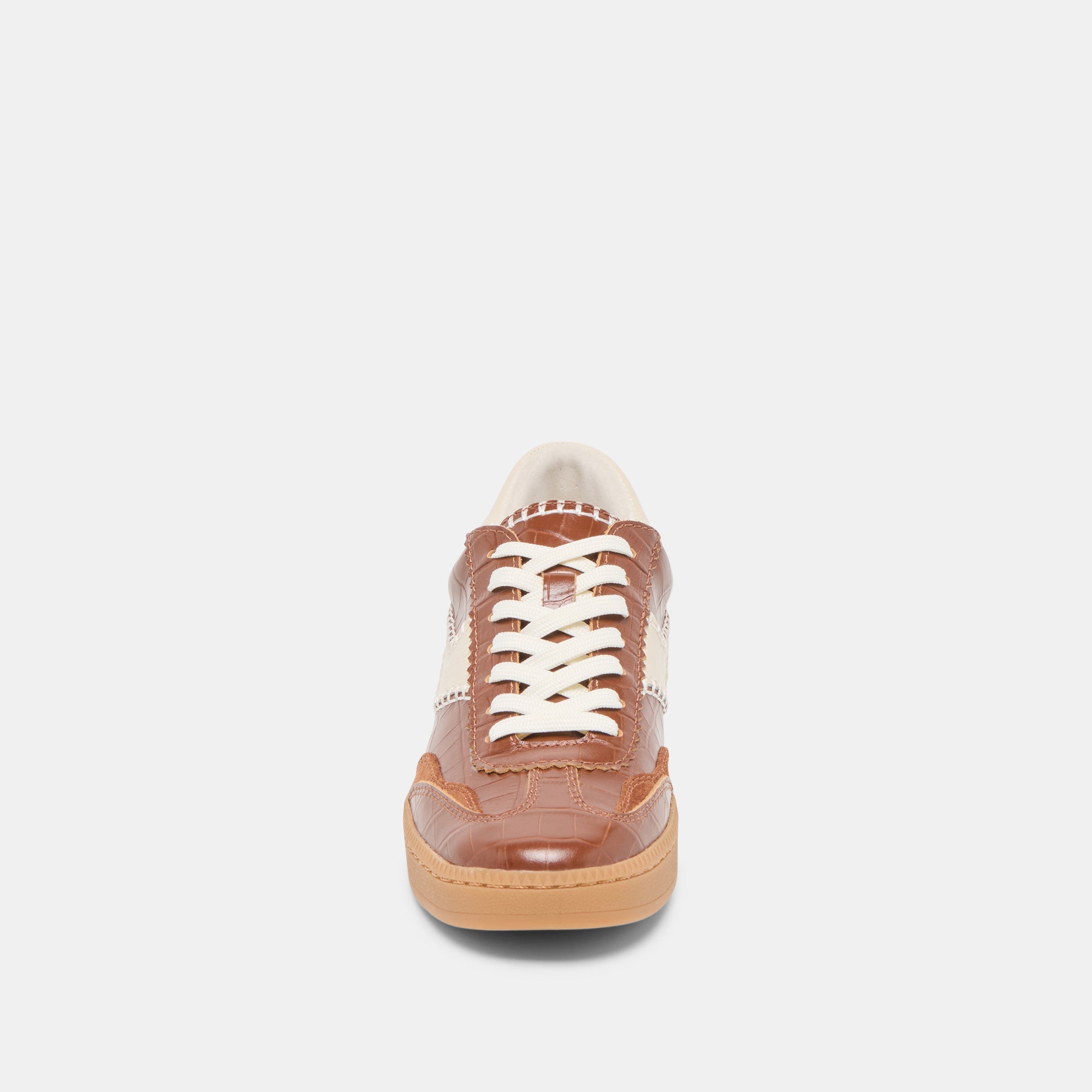 NOTICE STITCH SNEAKERS COGNAC CROCO EMBOSSED LEATHER
 – Dolce Vita / Dolce Vita