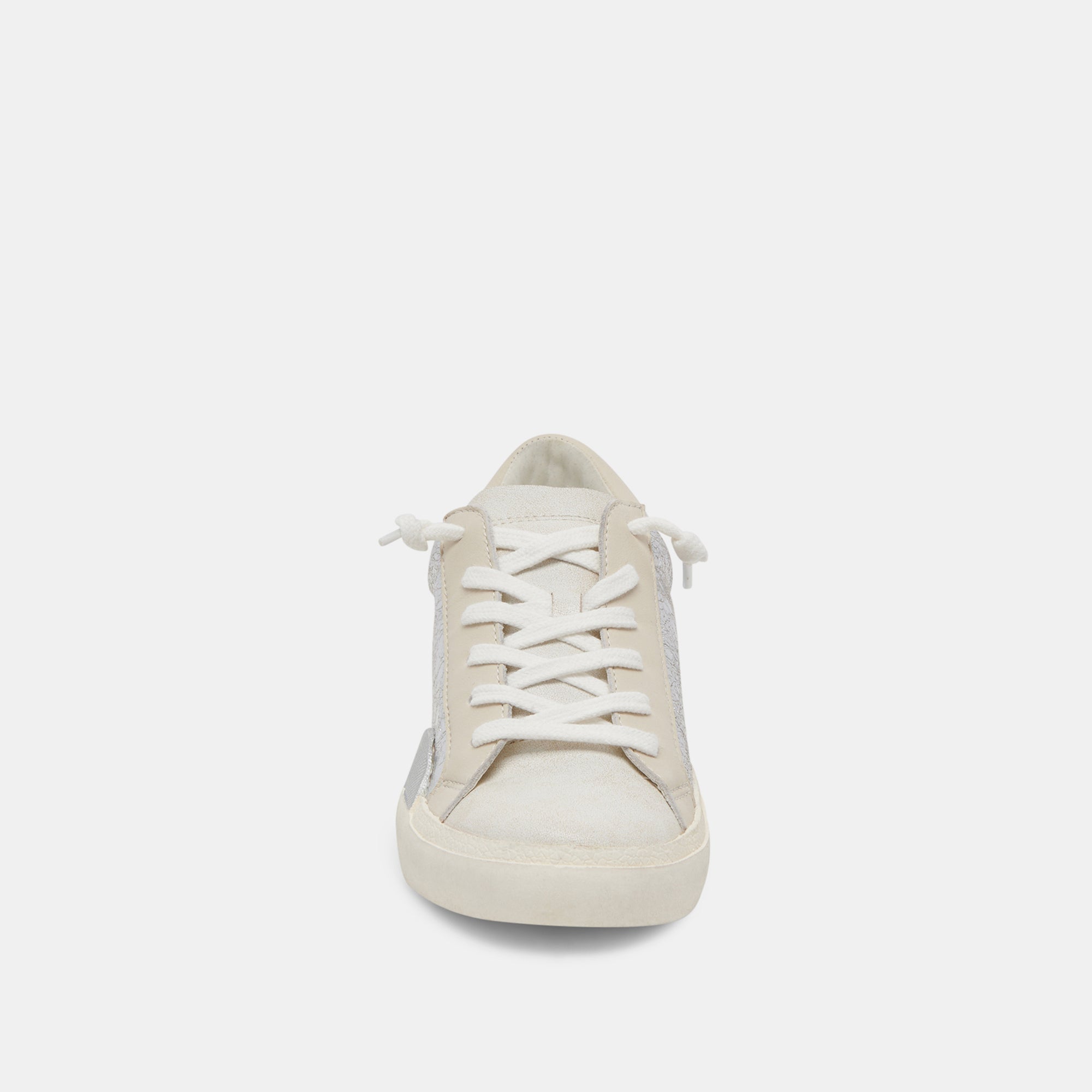 Zina Sneakers Chrome Distressed Leather | Chrome Leather Sneakers
 – Dolce Vita / Dolce Vita