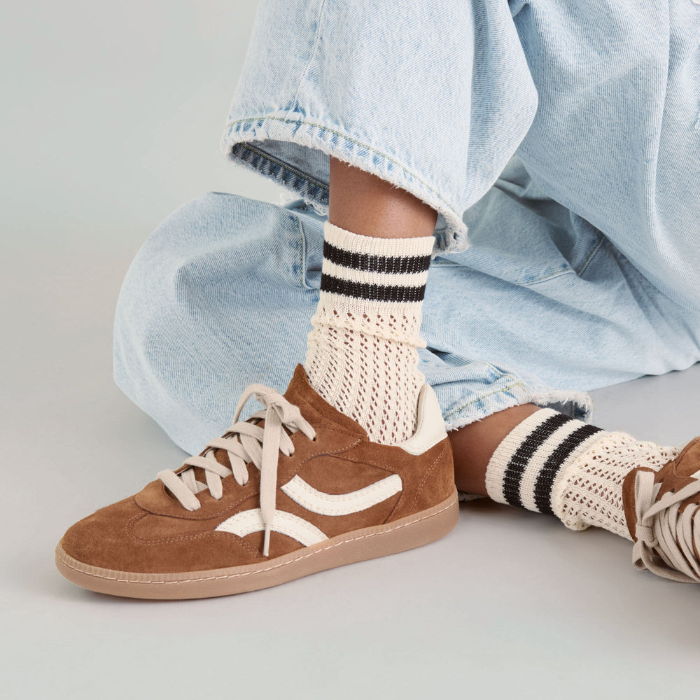 Rebel Pecan Suede Sneakers / Dolce Vita