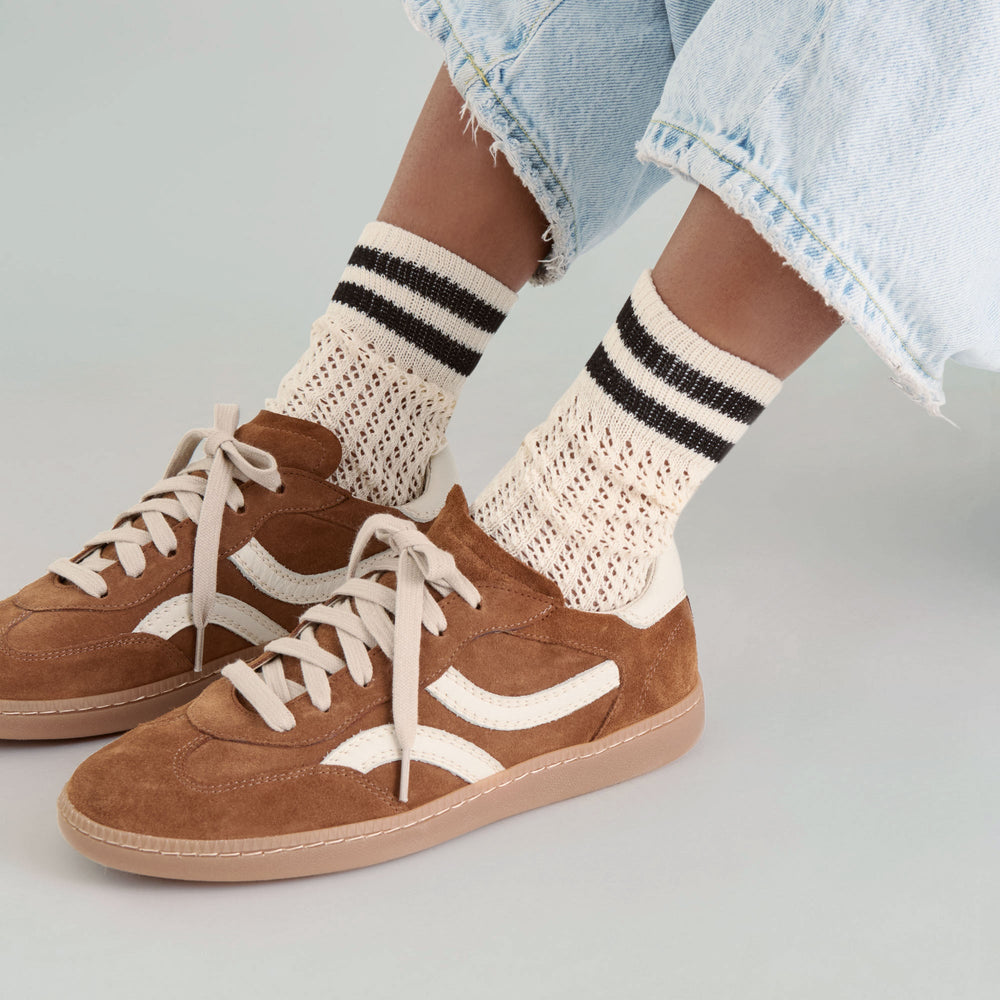 Rebel Pecan Suede Sneakers / Dolce Vita
