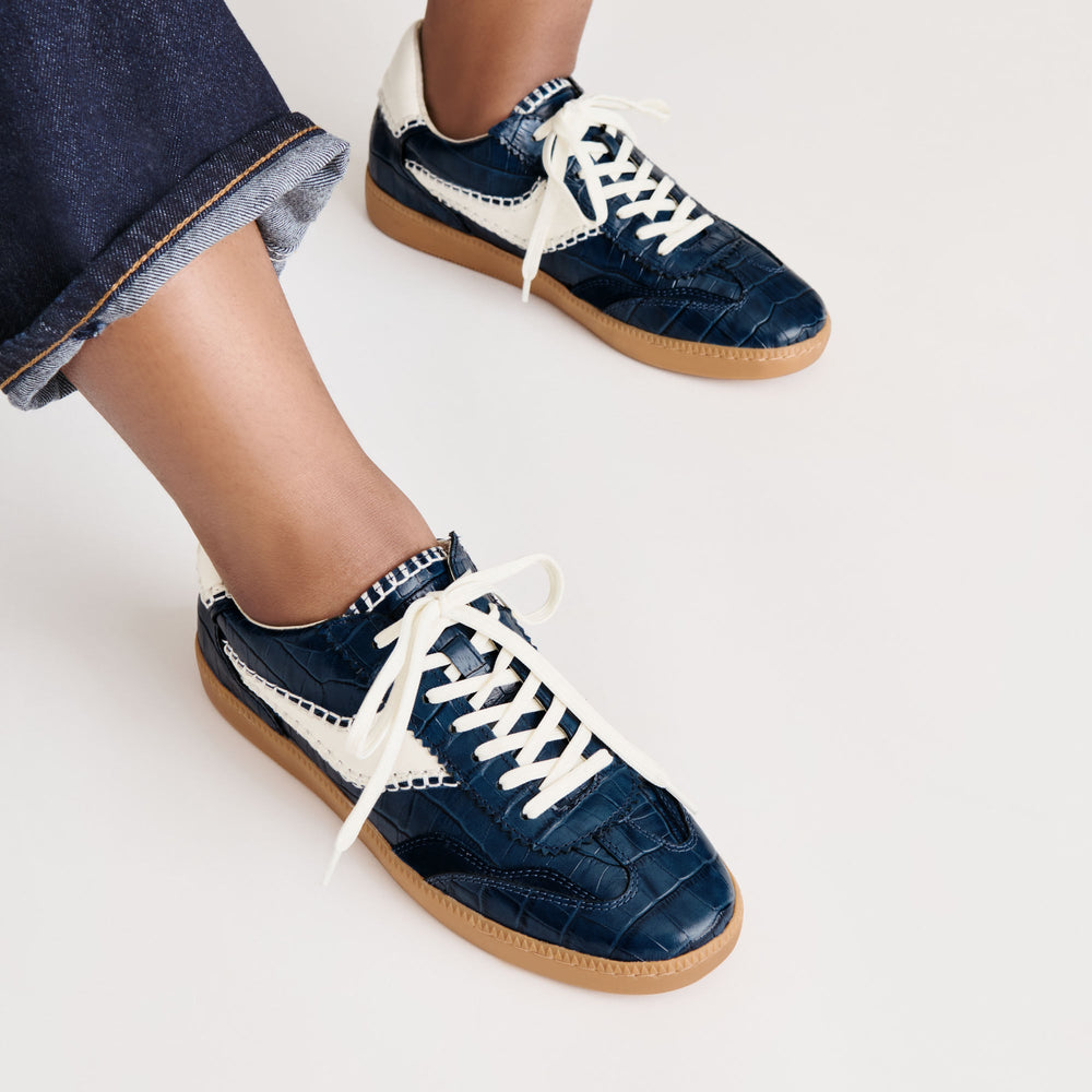 NOTICE STITCH SNEAKERS INK CROCO EMBOSSED LEATHER
 – Dolce Vita / Dolce Vita