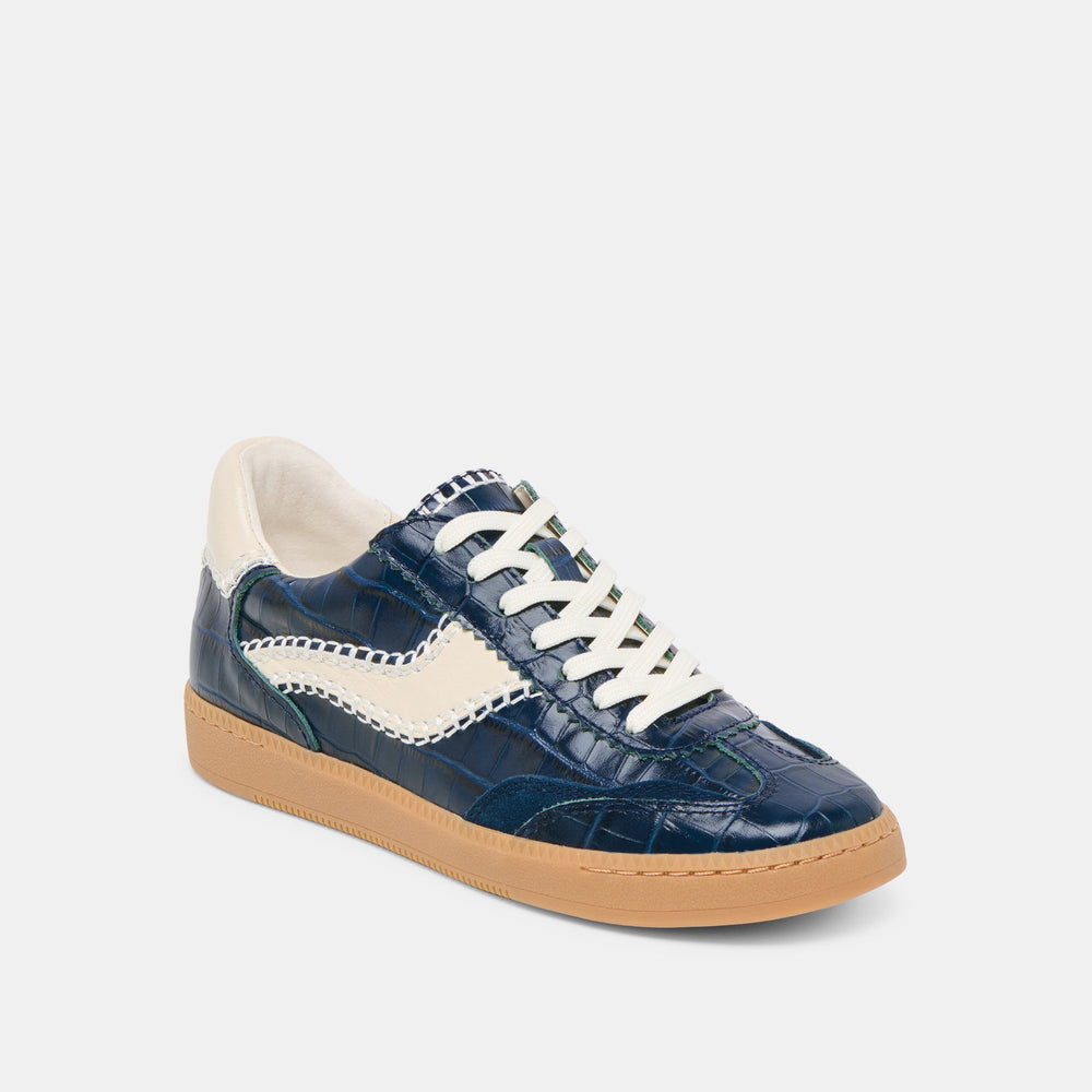 NOTICE STITCH SNEAKERS INK CROCO EMBOSSED LEATHER
 – Dolce Vita / Dolce Vita