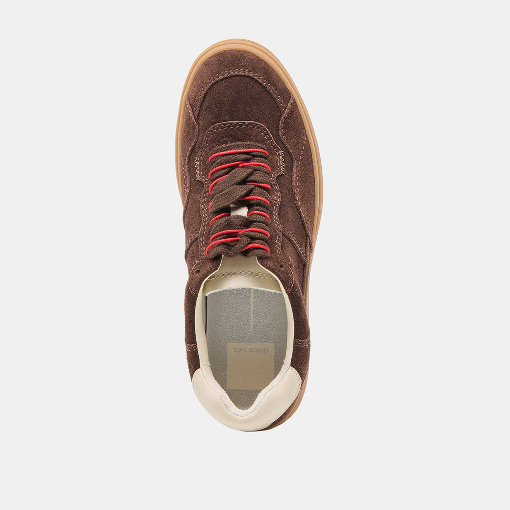 Naomy H2O Waterproof Dk Brown Suede Sneakers / Dolce Vita
