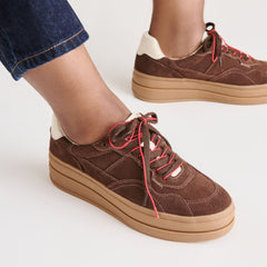 Naomy H2O Waterproof Dk Brown Suede Sneakers / Dolce Vita