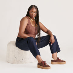 Naomy H2O Waterproof Dk Brown Suede Sneakers / Dolce Vita