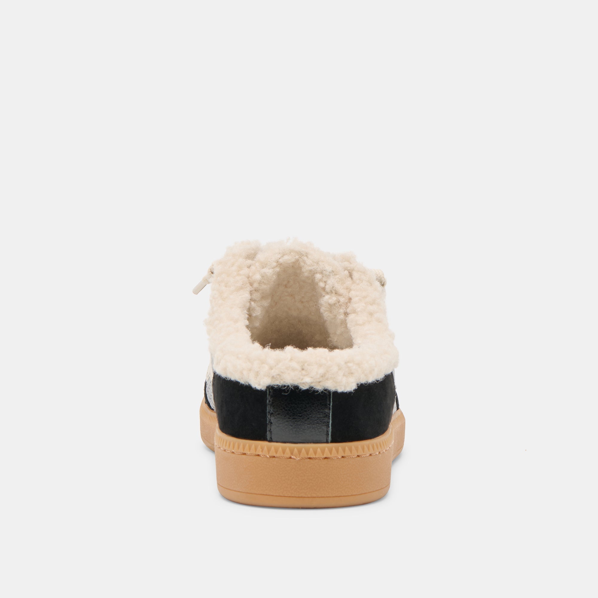 Notice Slide Plush Black Woven Leather Sneakers / Dolce Vita