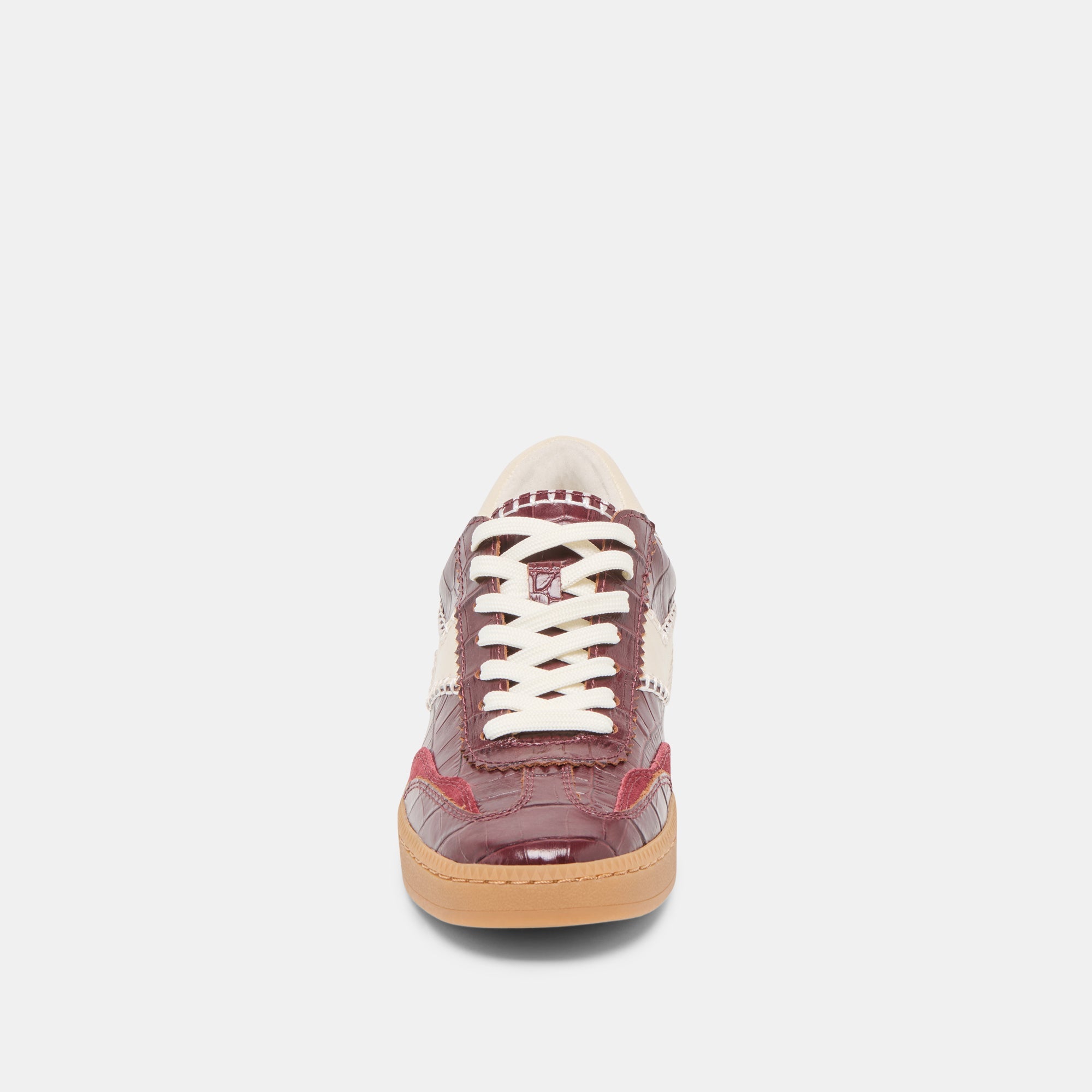 NOTICE STITCH SNEAKERS OXBLOOD CROCO EMBOSSED LEATHER
 – Dolce Vita / Dolce Vita