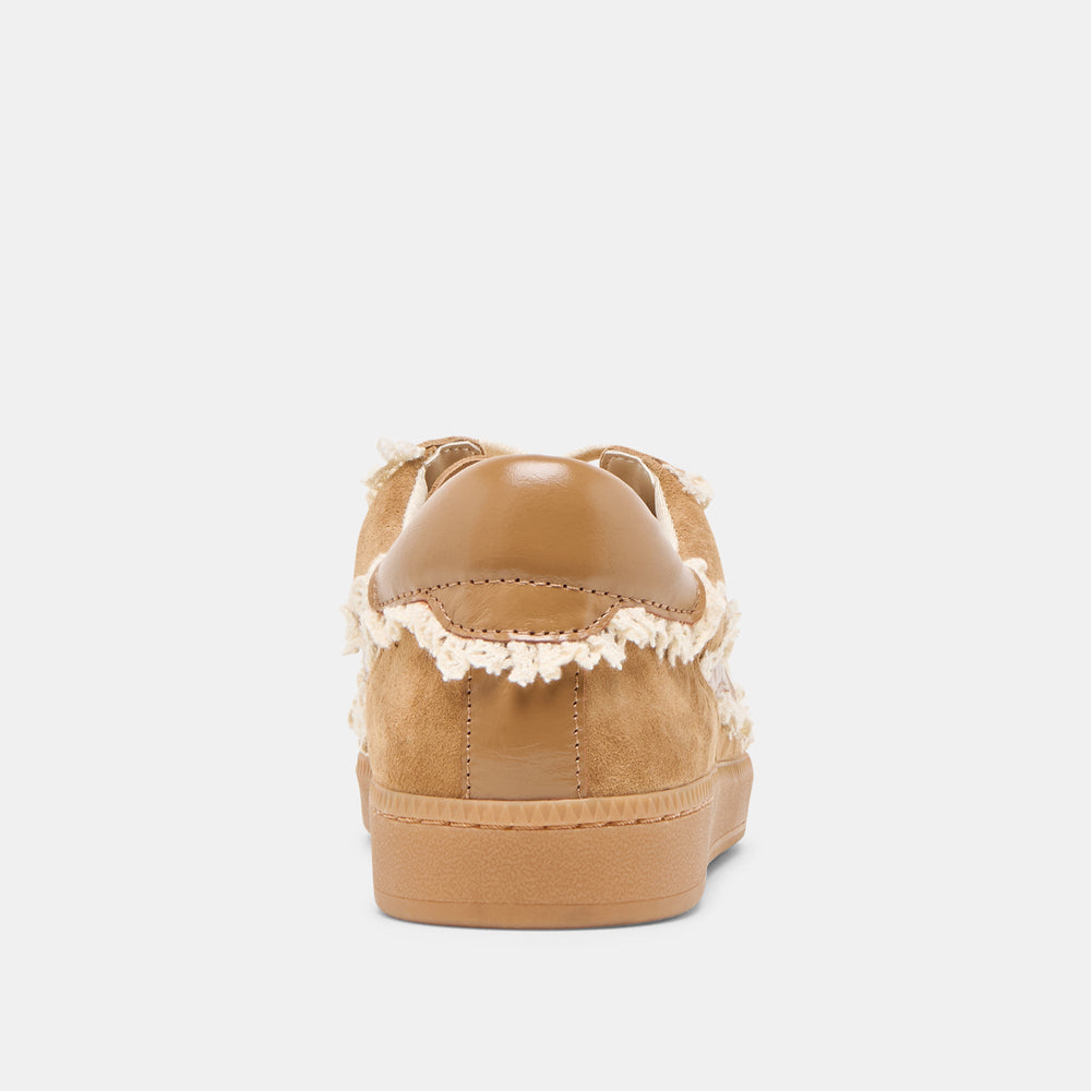 Notice Lace Lt Brown Suede Sneakers / Dolce Vita