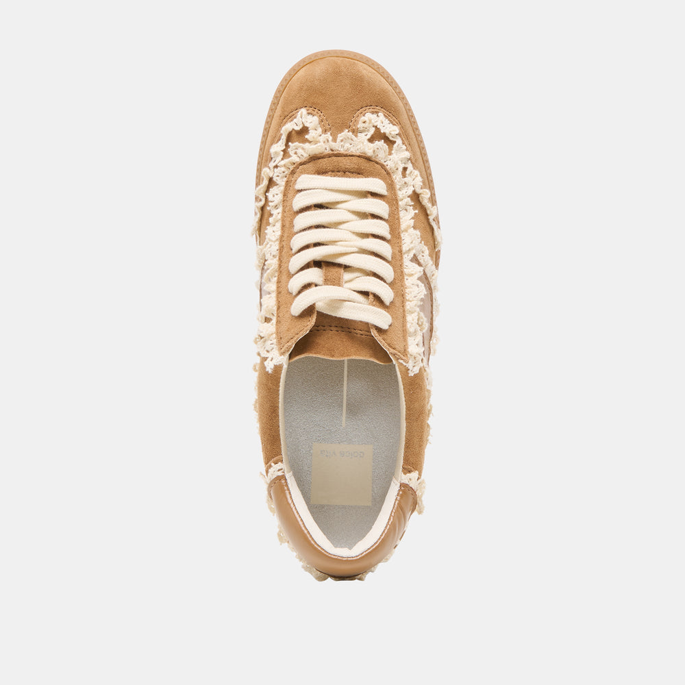 Notice Lace Lt Brown Suede Sneakers / Dolce Vita